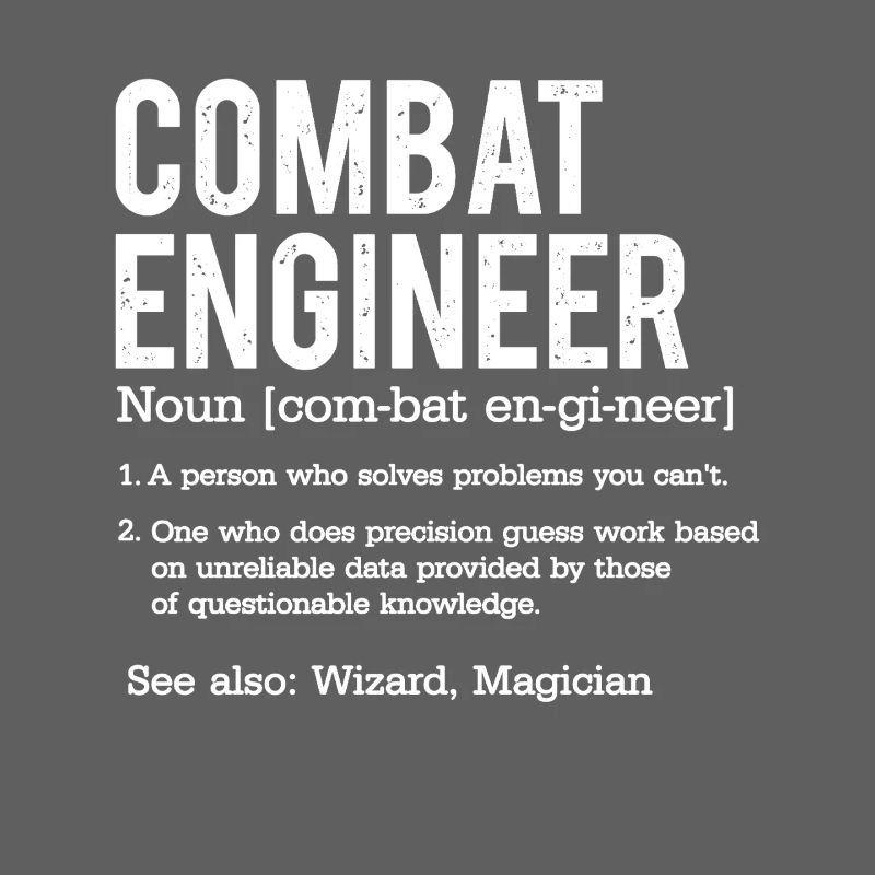 Combat Engineer Definition Veteran Humor Gift