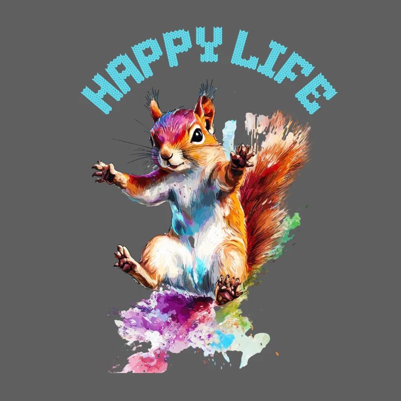 Happy Life Eichhörnchen Design