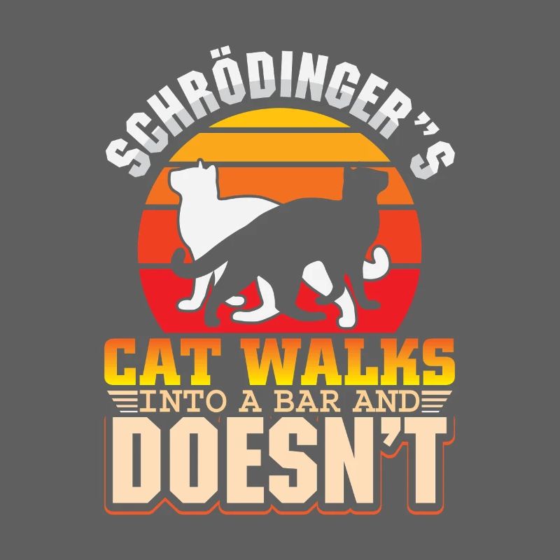 Le chat de Schrödinger Nerd Geek Physicien Science