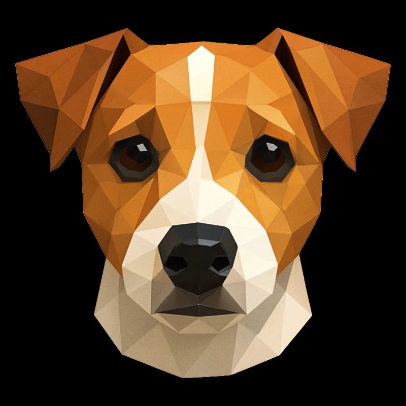 Cute Jack Russell Terrier – Polygon Dog Design