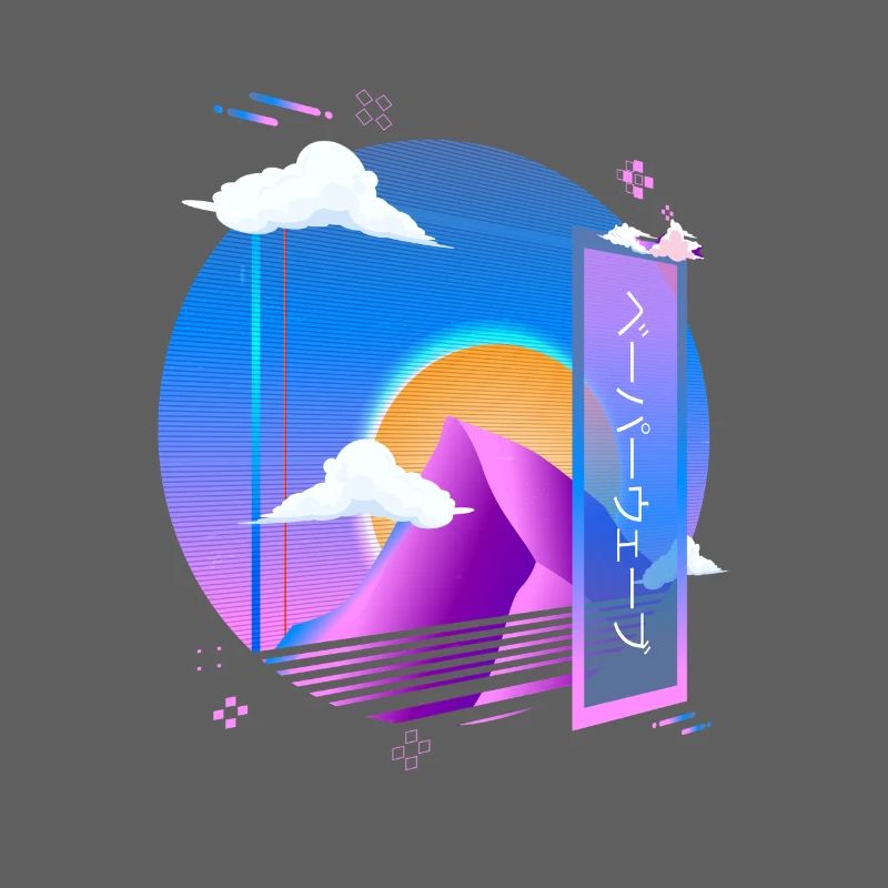 Vaporwave Pastel Goth Esthétique Rétro Synthwave