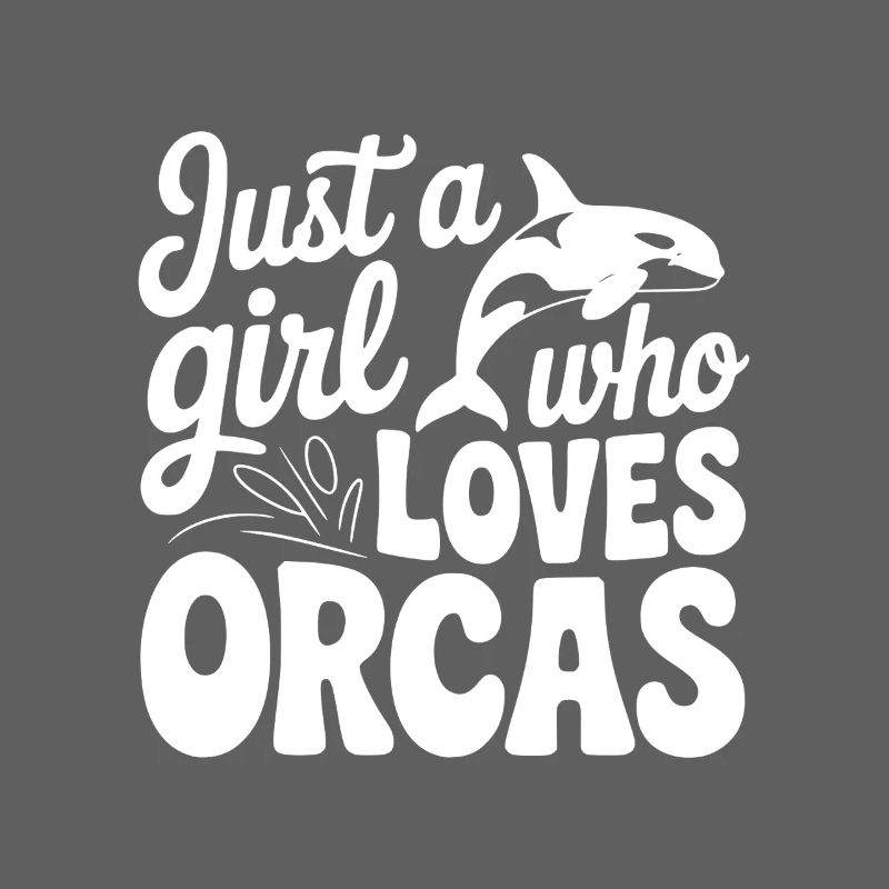 Nur ein Mädchen, das Orcas liebt