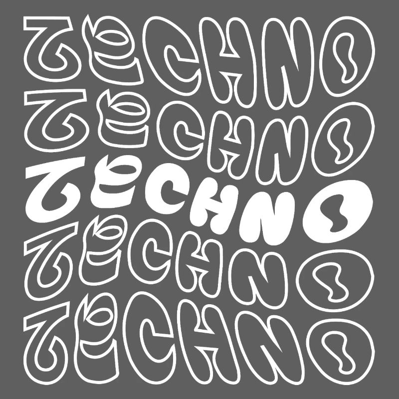 conception de logo géométrique ondulé techno
