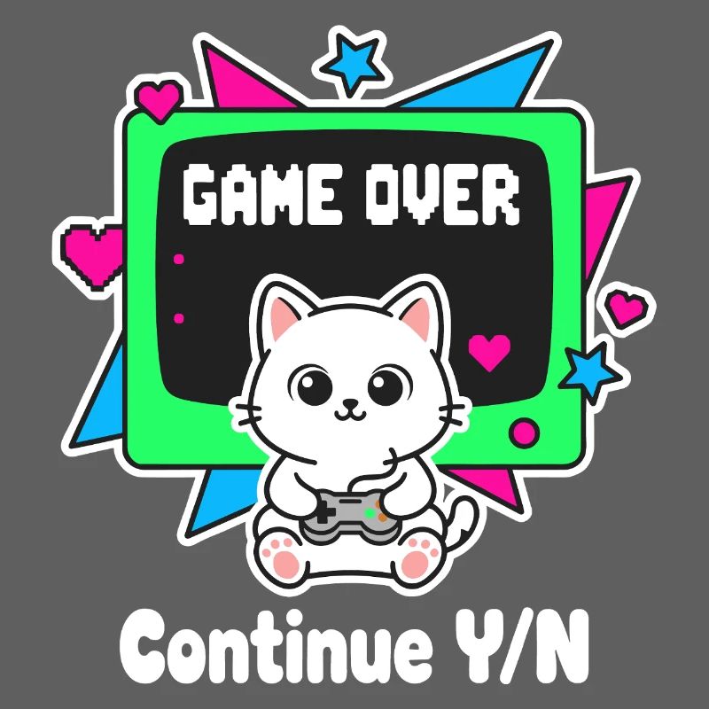 Retro Cats Controller Game Over