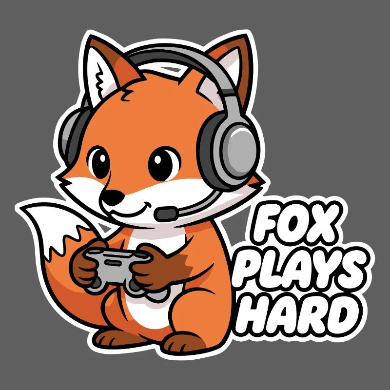 Fuchs mit Headset Spielheld