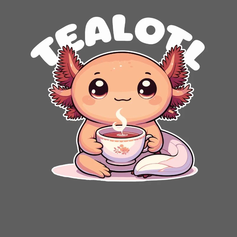 Mignon Axolotl Thé Jeu de mots Tealotl