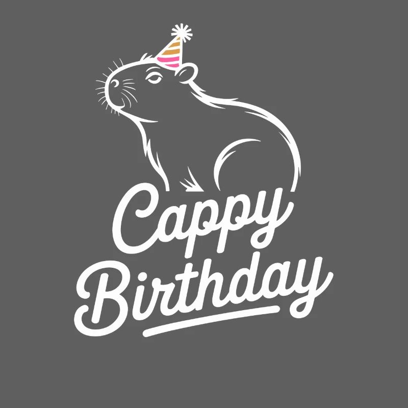 Capybara Birthday Cappy Birthday Funny Capy