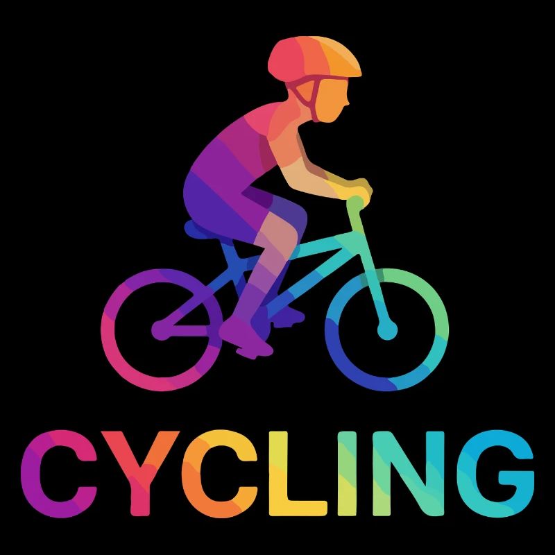 Enfant cycliste à gradient vibrant