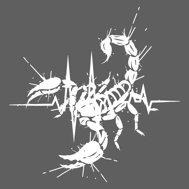 Scorpion Heartbeat Explosion Art Vector