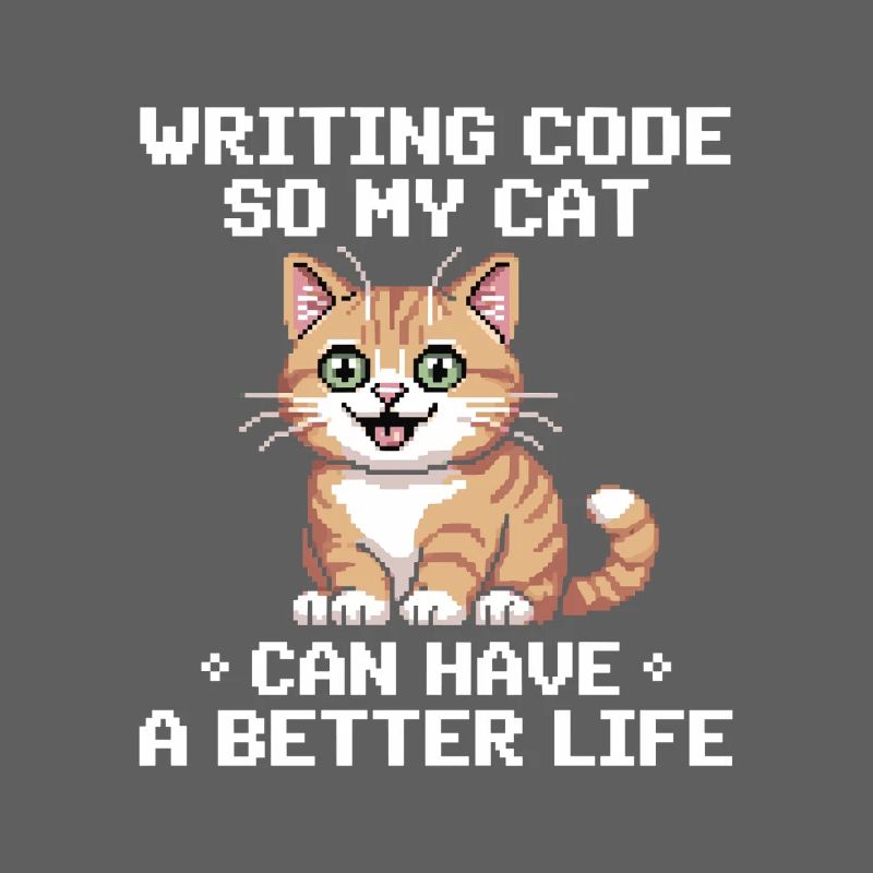 Programming Cat Funny Coding and Cat German