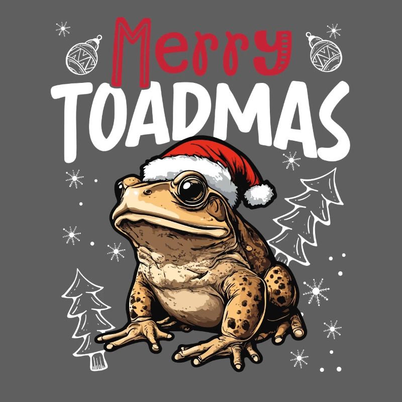 Joyeux Toadmas : motif drôle de Noël de crapaud
