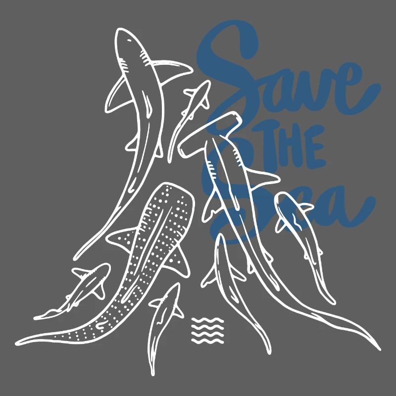 Save The Ocean Line Art