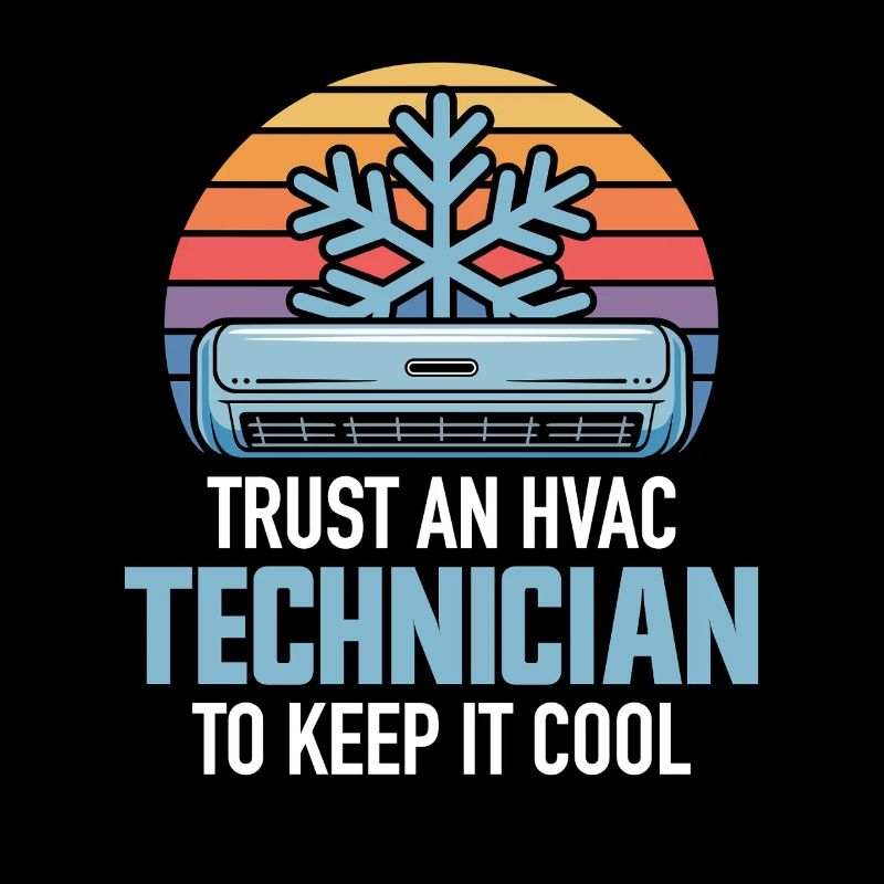 HVAC Techniker Retro Klima Experte Design Profis