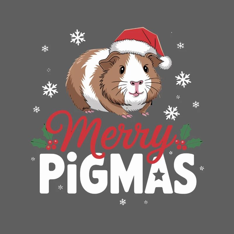 Joyeux Pigmas Noël drôle de cochon d’Inde