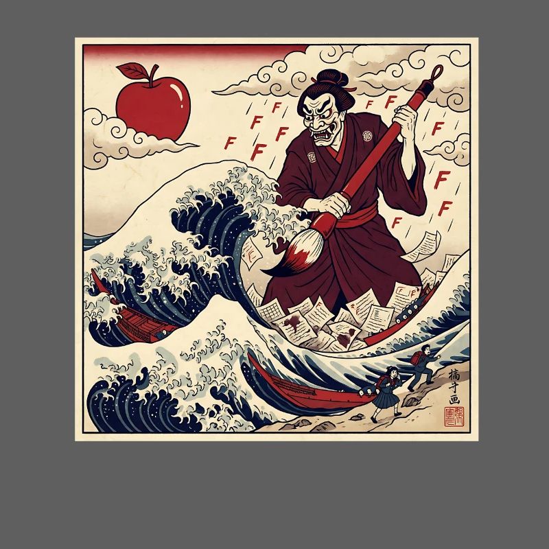 F Notes du professeur samouraï Vague de tsunami