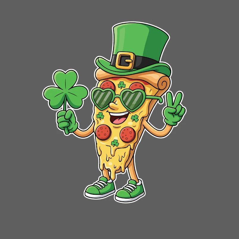 St Patricks Pizza Clover Irisches Essensfest