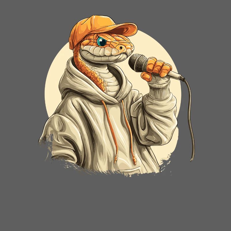 Serpent rapeur en sweat à capuche