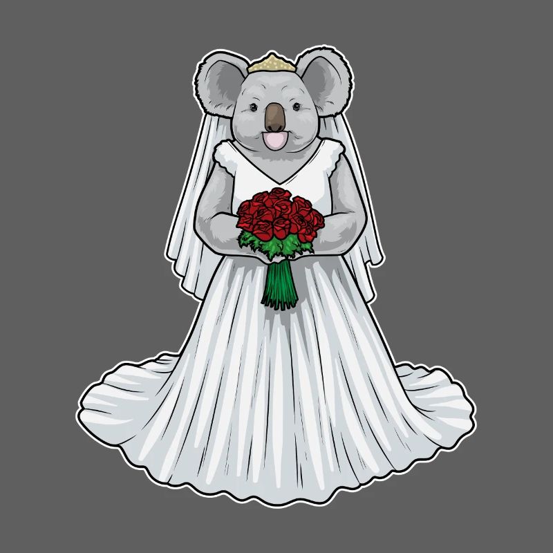 Koala Braut Rose Hochzeit