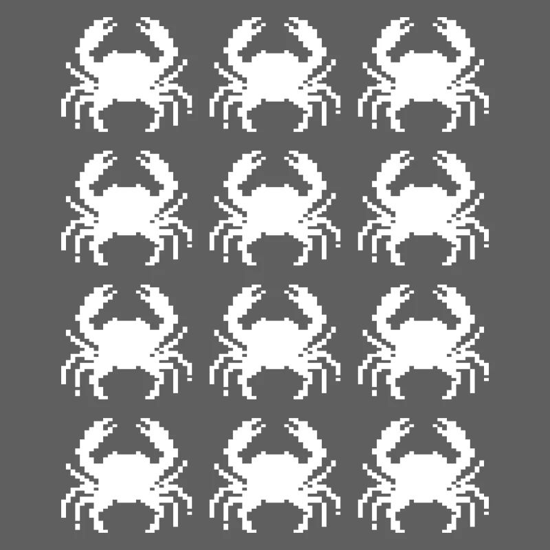 Crab Pixel Pattern Repeat