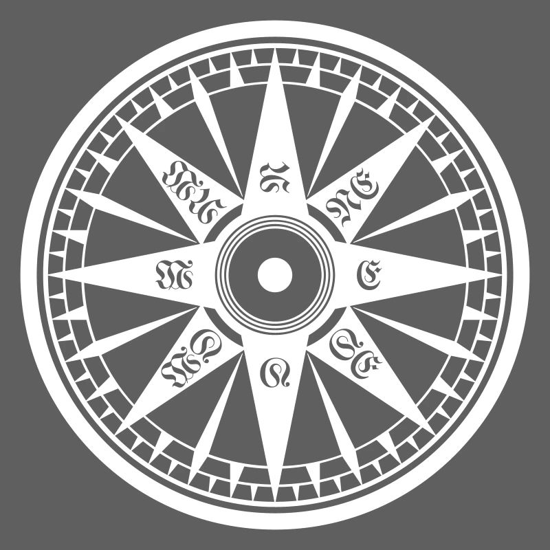 Kompass / Compass – Windrose, Schiffskompass
