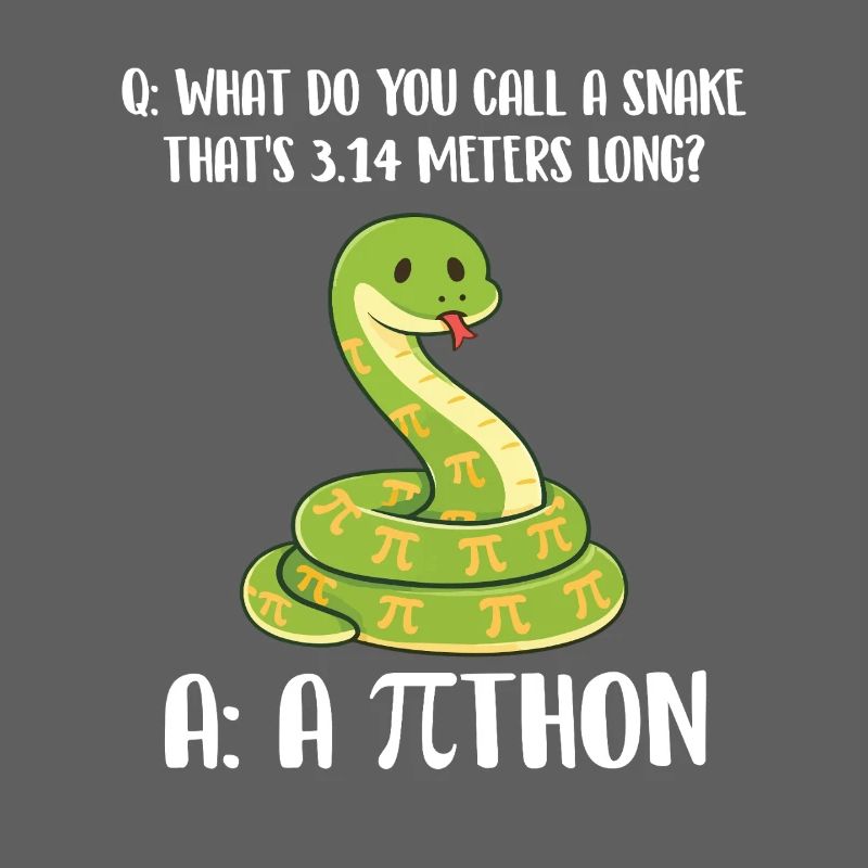 Blague sur le python de Pi Day de 3,14 mètres de long