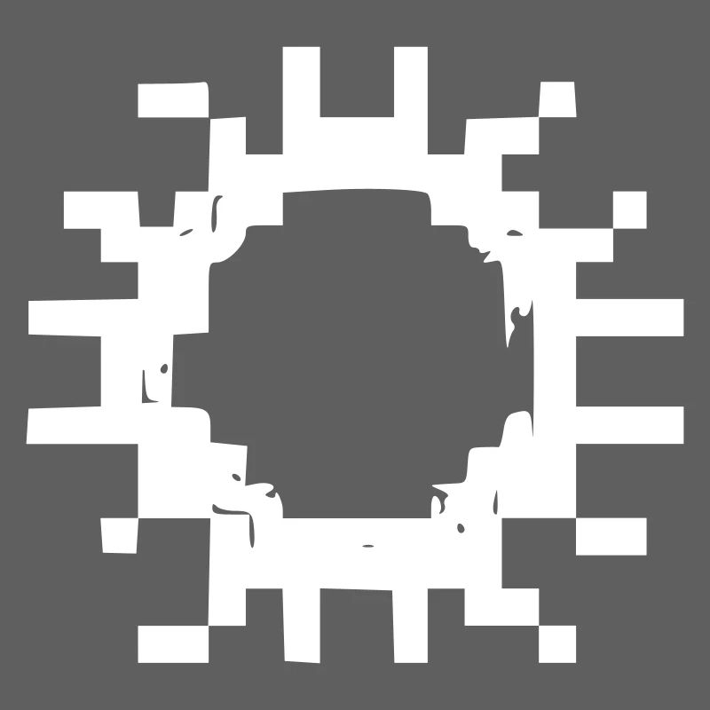 Cell Virus Pixel Outline