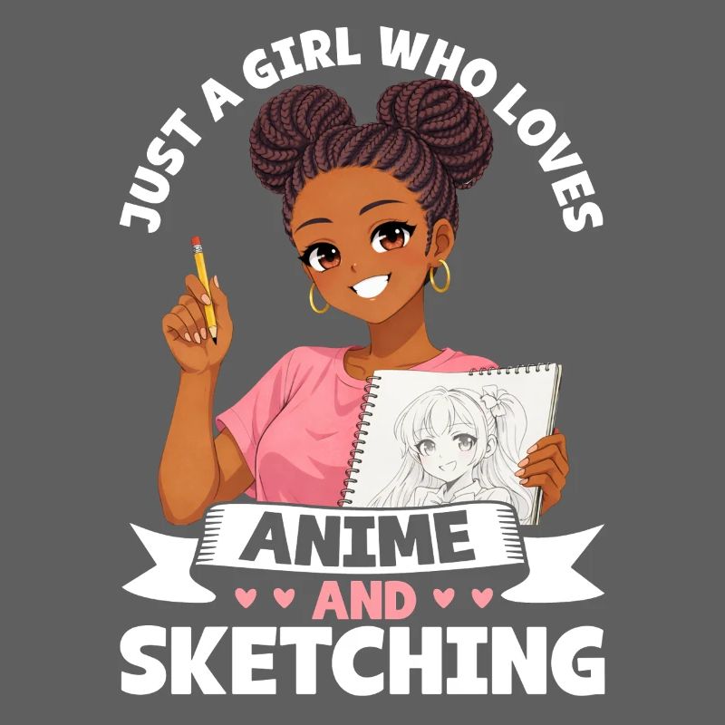 Nur Ein Mädchen, Das Anime Liebt Und Afro Zeichnet