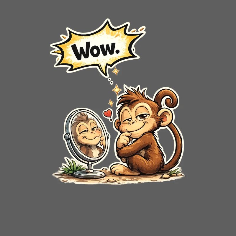 Funny Monkey Wow Saying Gift