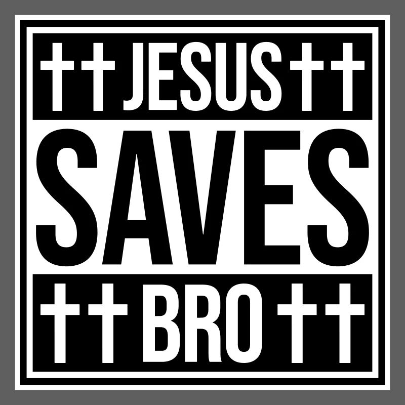 Jesus Saves Bro Lustig Religiös Spruch Glaube Logo