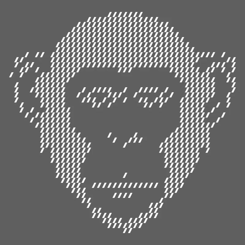 Pixel Monkey Halbton-Kunst