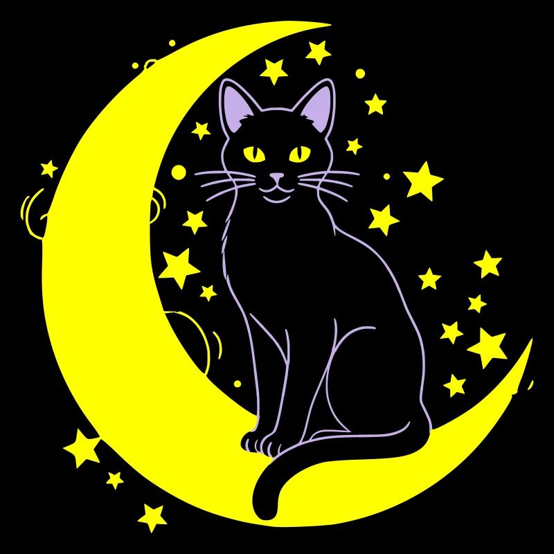 Silhouette des étoiles de la Lune du Chat
