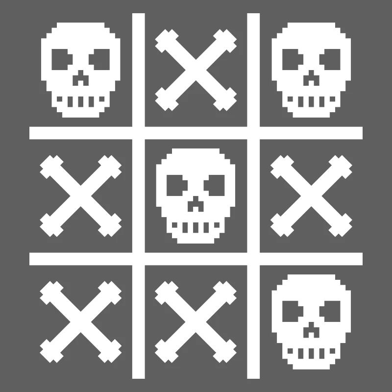 Pixel Skull and Bones Zero & Crosses