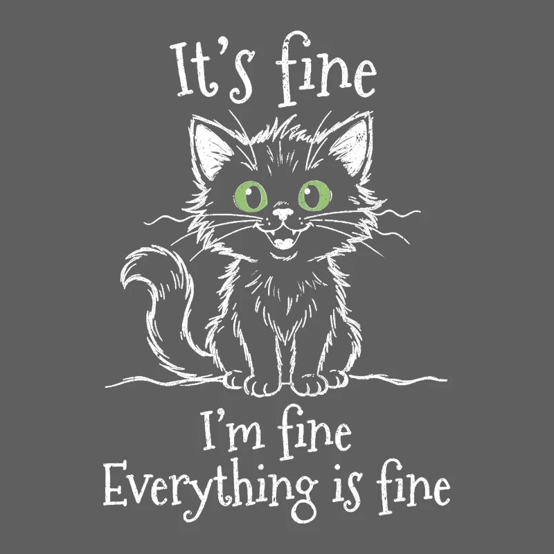 It's Fine I'm Fine Everything is Fine Cats