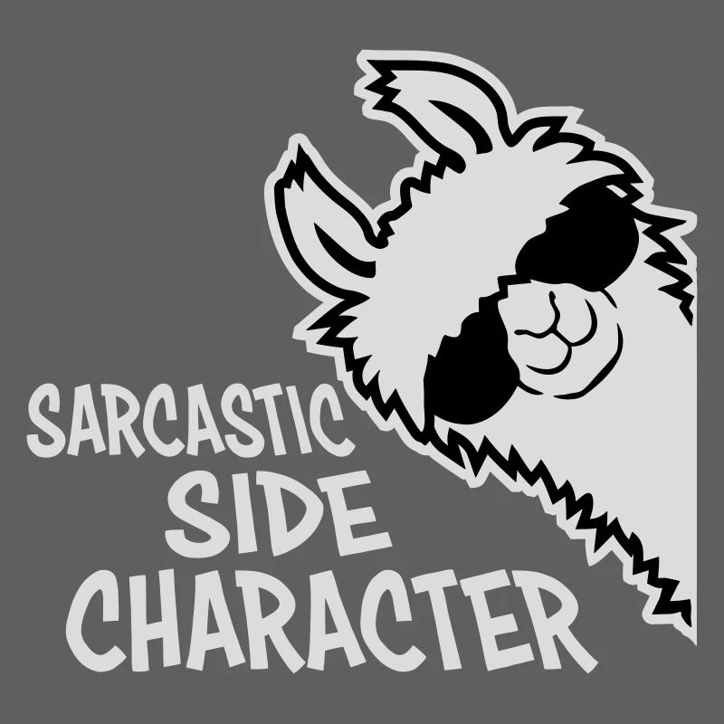 Lama Alpaka Sarcastic Side Character Sarkastisch