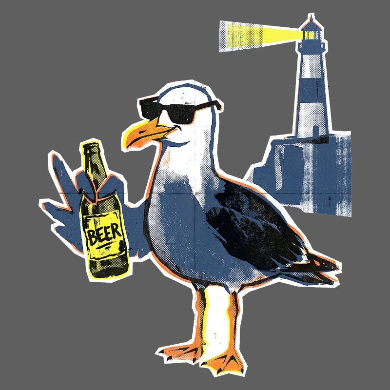 Coole Möwe Leuchtturm Bier