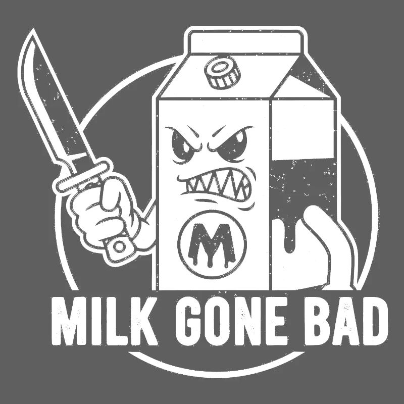 Milk goes evil: menacing cardboard figure