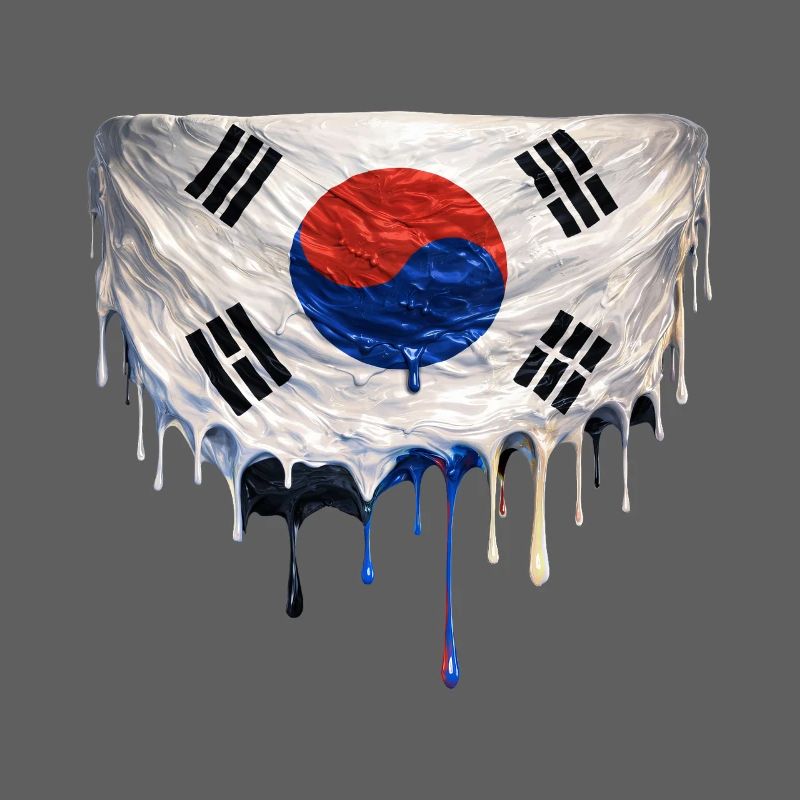 Dripping Korean flag