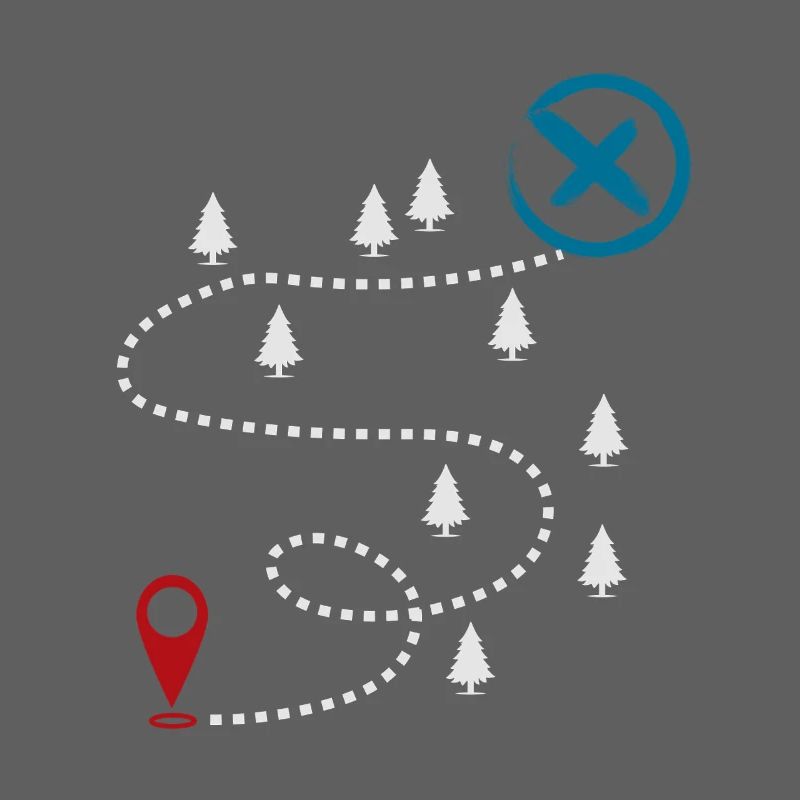 Carte d’aventure graphique de géocaching