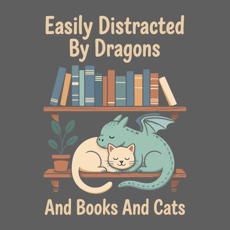 Funny Cat Fantasy Novel Fairy Tale Reader Nerd