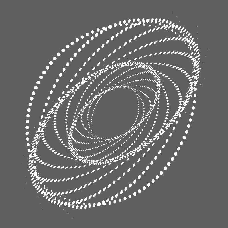 Vortex en spirale pointillée