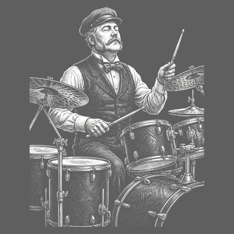 Chester A. Arthur plays drums