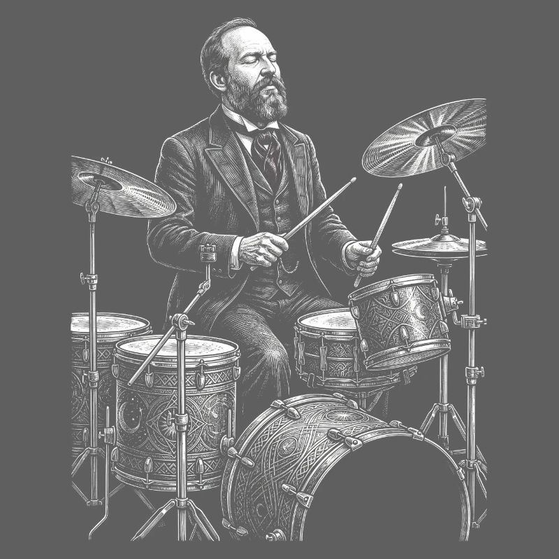 James A. plays drums