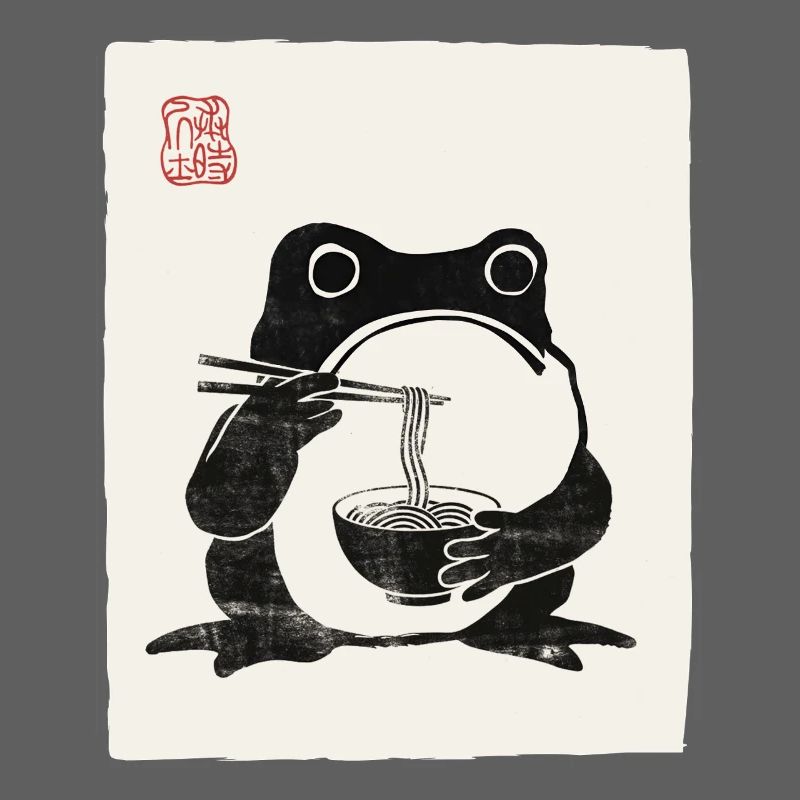 Japanisches Grumpy Frog Ramen-Nudelfest