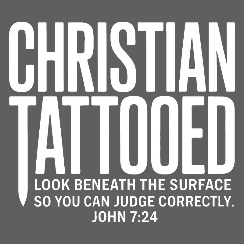 Regard de tatouage chrétien sous la surface