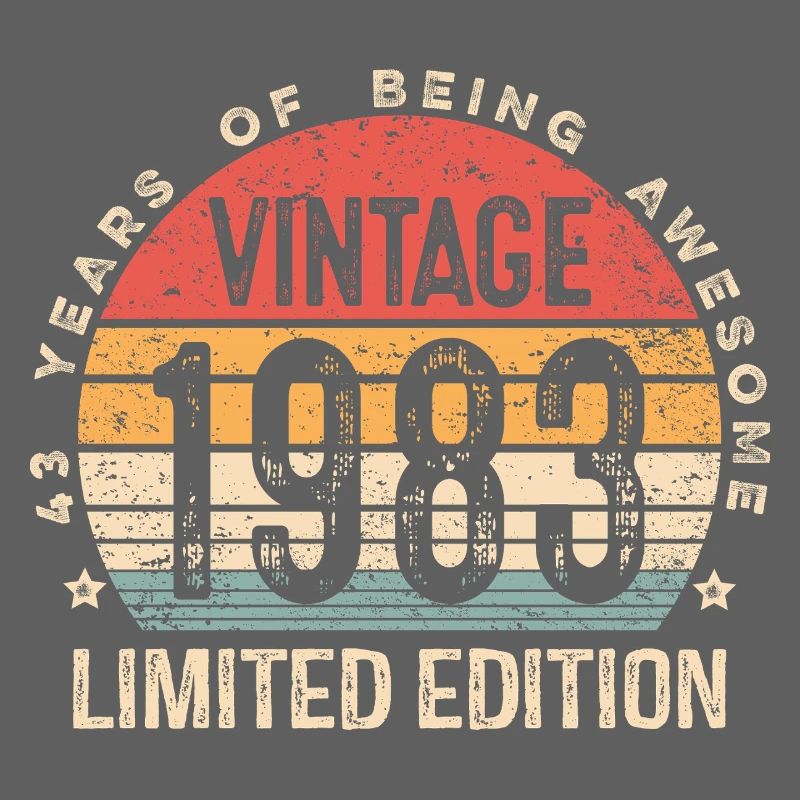 43e anniversaire de l’édition rétro vintage 1983