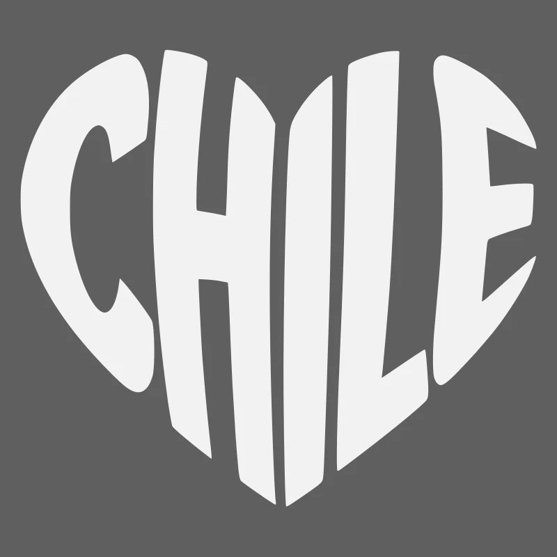 Chile Heart Typography Design