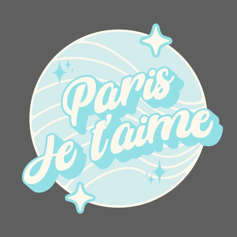 Parigi Ti amo Blu pastello