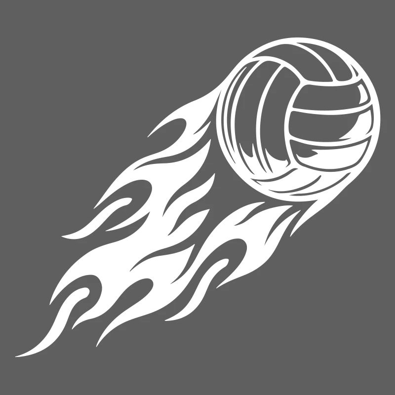 Volleyball Ball Fire Flame