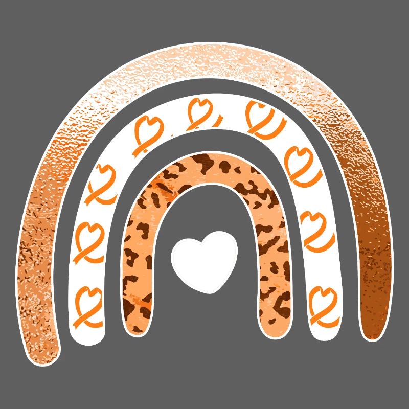 Leopard Rainbow Heart Arc