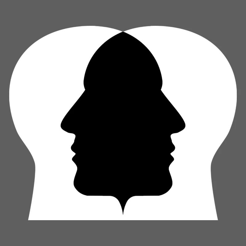 Double profile silhouette